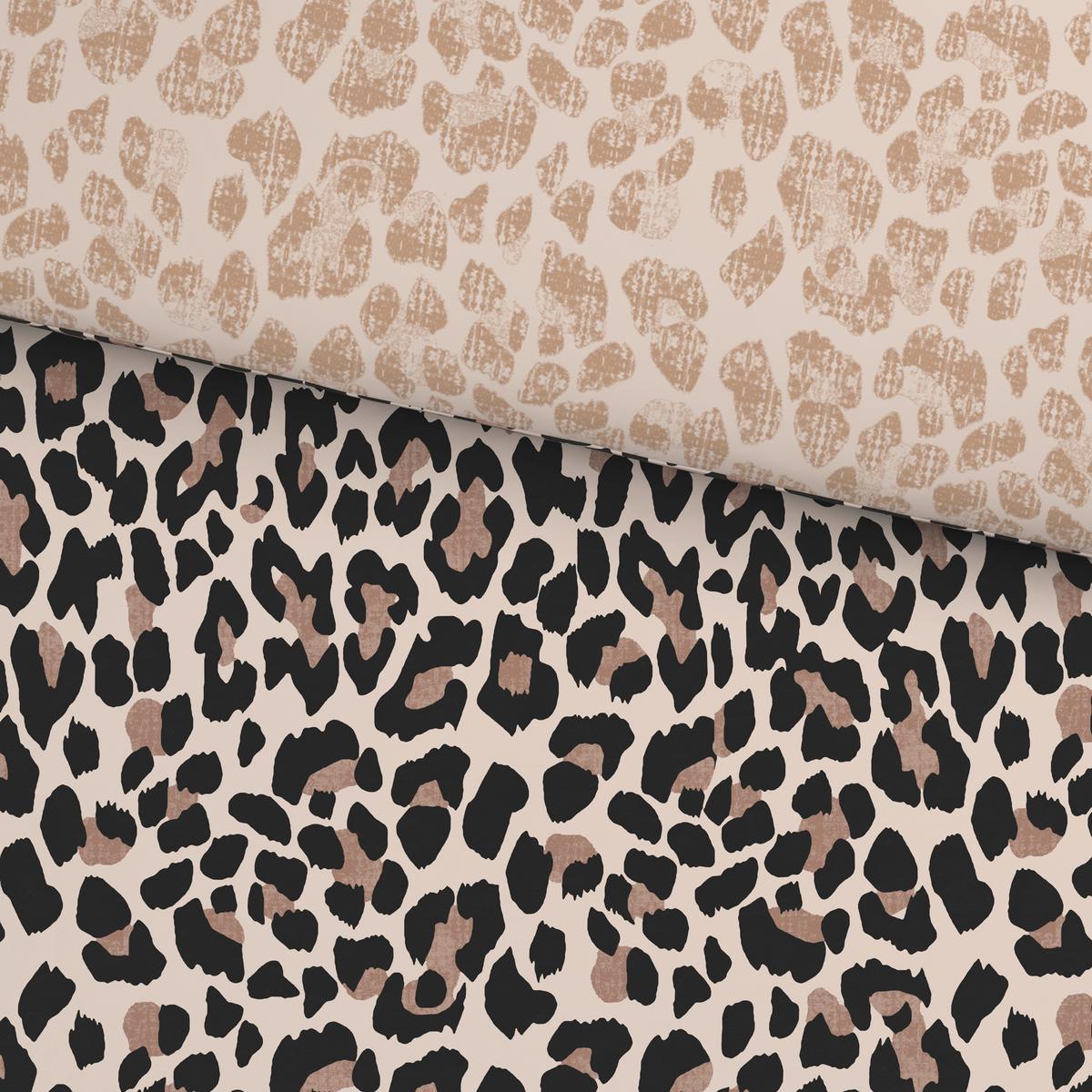 POŚCIEL DWUSTRONNA LION - masa perłowa/brązowy, tkanina (135/200cm) - Novel