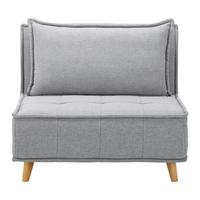 Fotelja Na Razvlačenje Layla - prirodne boje/svijetlo siva, Moderno, drvo/tekstil (104/92/84cm) - Bessagi Home