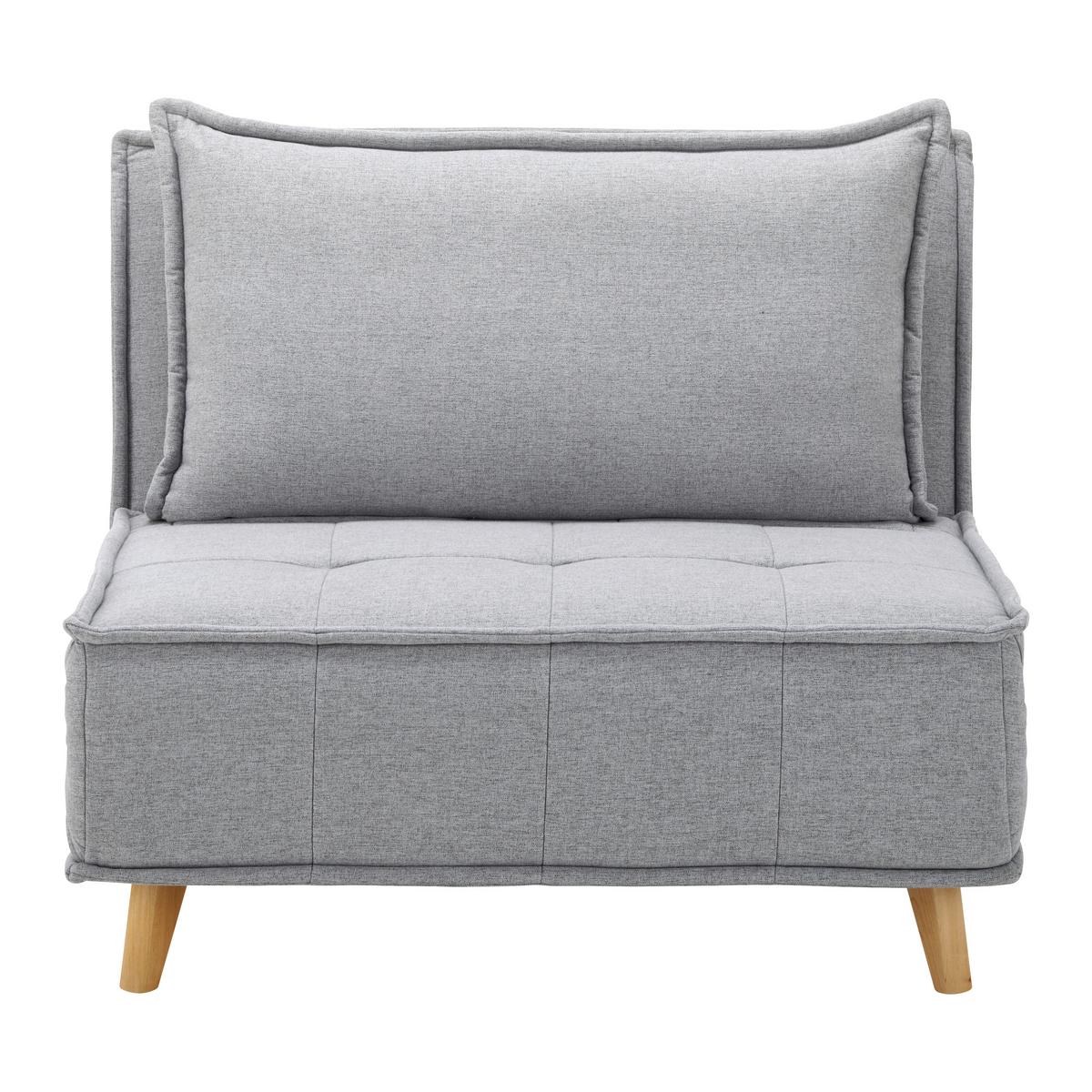 Fotelja Na Razvlačenje Layla - prirodne boje/svijetlo siva, Moderno, drvo/tekstil (104/92/84cm) - Bessagi Home