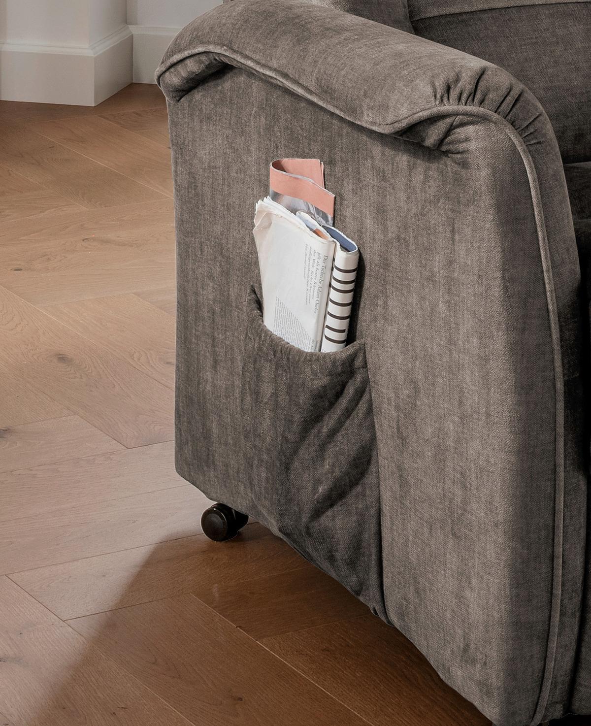 Relaxsessel Harry Braun Velours - Schwarz/Braun, Design, Kunststoff/Textil (77/107/88cm) - Livetastic