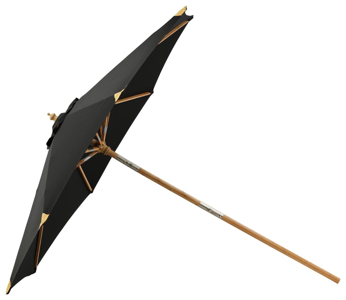 Sonnenschirm Cerox ca. 270x250 cm Schwraz - Schwarz, KONVENTIONELL (270/250cm) - Gardenson
