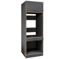 Waschmaschinenschrank Rislo - Honigeiche/Anthrazit, Trend, Holzwerkstoff/Kunststoff (67/200/68cm) - MID.YOU