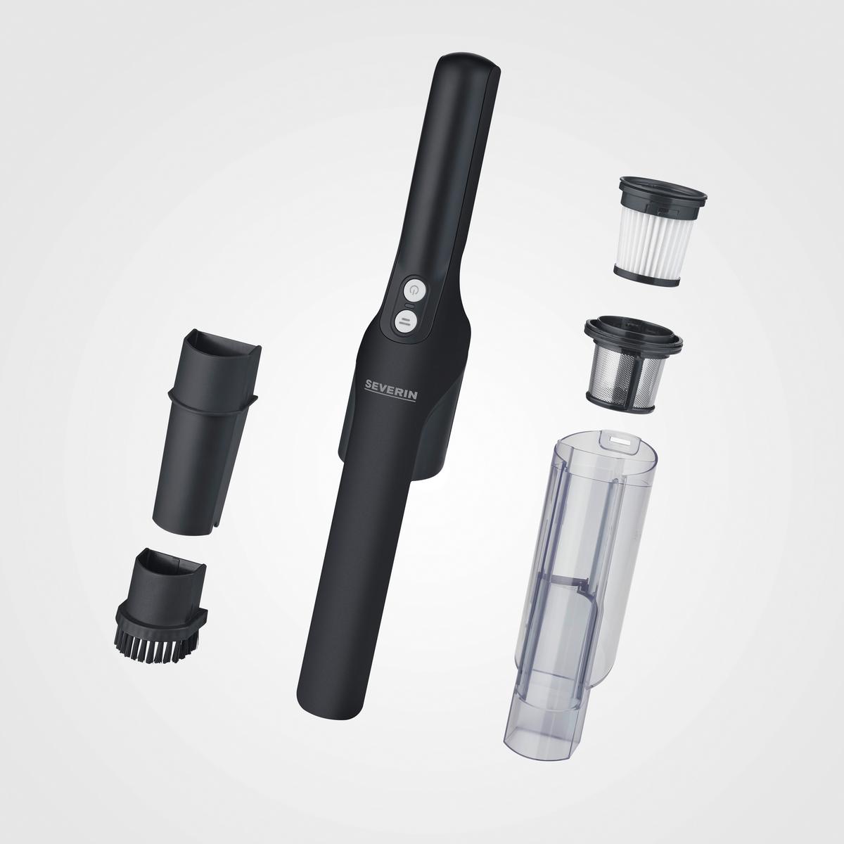 AKUMULATOROWY ODKURZARZ RĘCZNY HV9589 - czarny, Basics, tworzywo sztuczne (42,5/7/6,5cm) - Severin