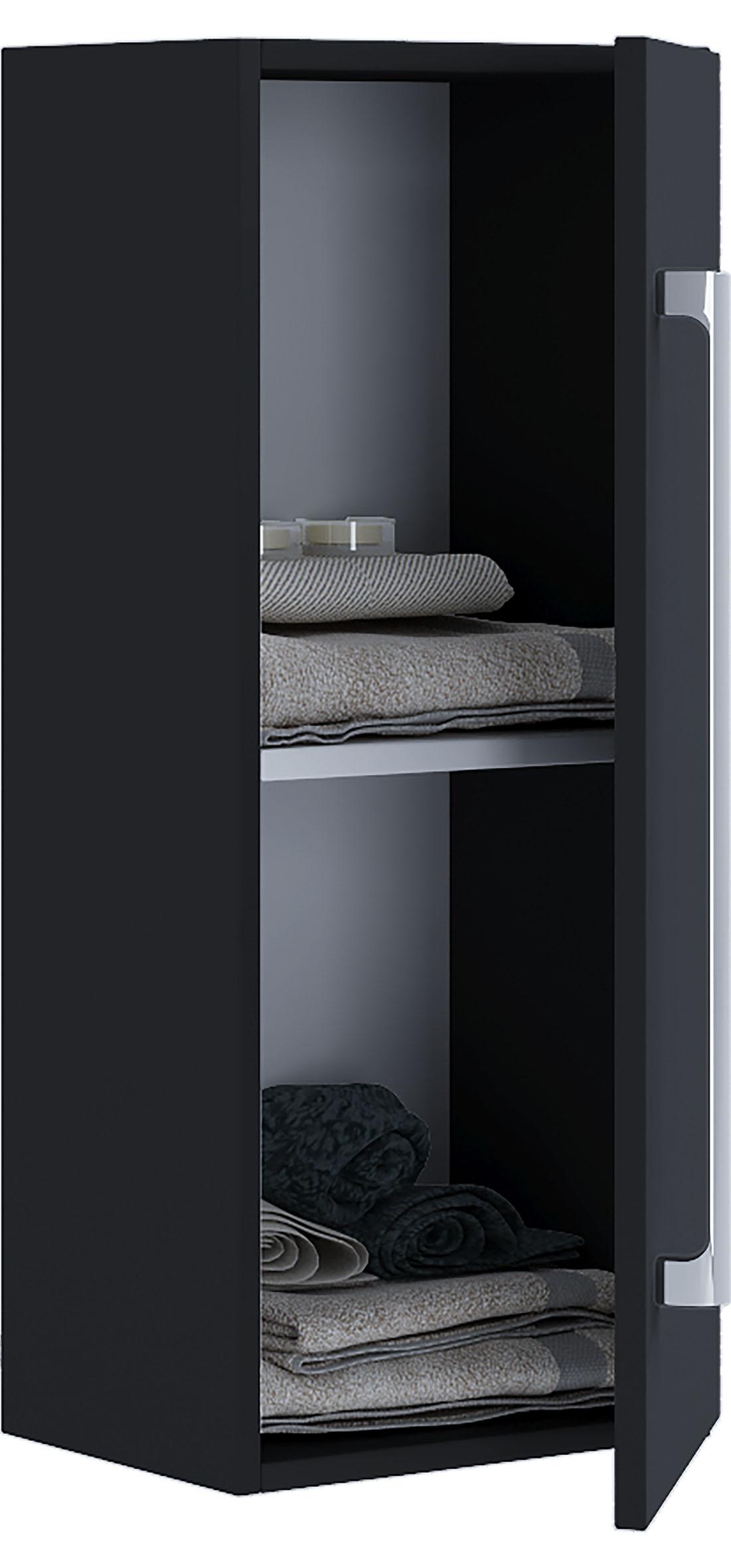Hängeschrank VCB 3 ca. 33x75x22 cm Schwarz - Schwarz, Basics, Holzwerkstoff (33/75/22cm) - MID.YOU