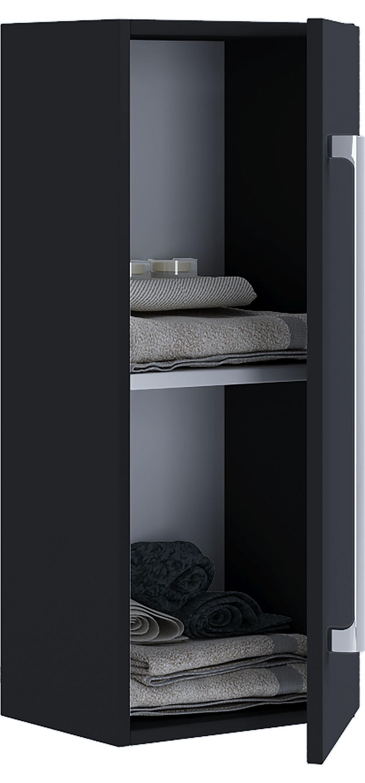 Hängeschrank VCB 3 ca. 33x75x22 cm Schwarz - Schwarz, Basics, Holzwerkstoff (33/75/22cm) - MID.YOU