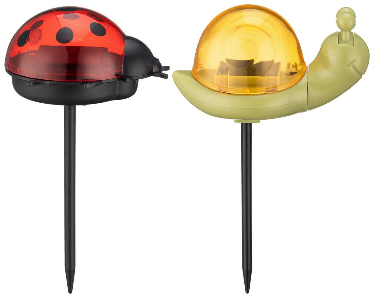 Solarleuchte Mario diverse Motive - Rot/Orange, ROMANTIK / LANDHAUS, Kunststoff - Mömax