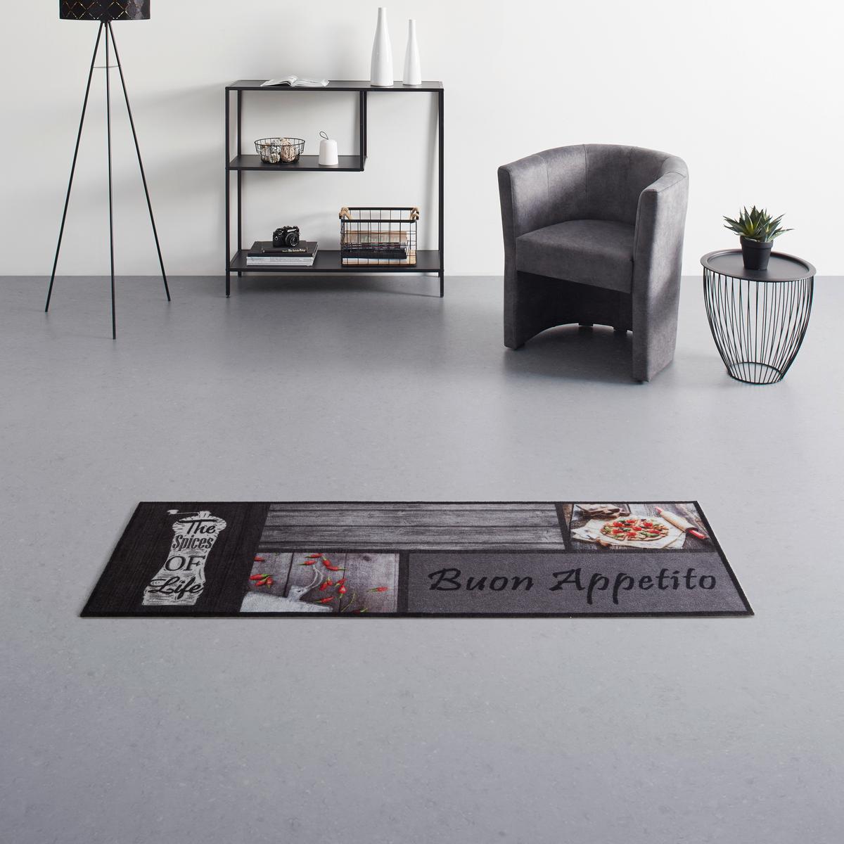Läufer Cook & Wash in Grau ca. 50x150cm - Grau, Modern, Kunststoff (50/150cm) - Modern Living
