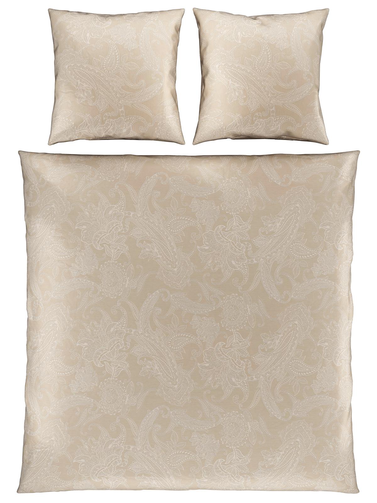 Bettwäsche Amal XXL Beige ca. 200x200cm - Beige, ROMANTIK / LANDHAUS, Textil (200/200cm) - Modern Living