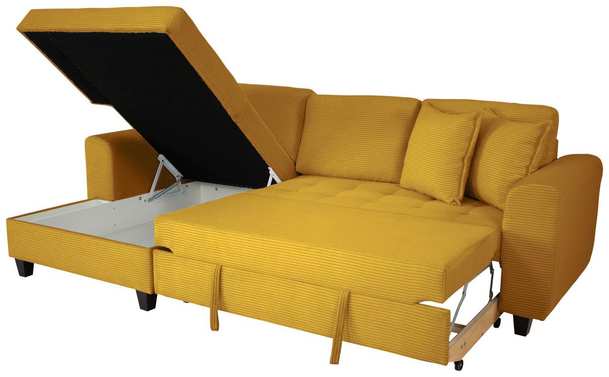 Kutna Garnitura Moritz - boje senfa, Trend, tekstil (155/265cm) - Modern Living