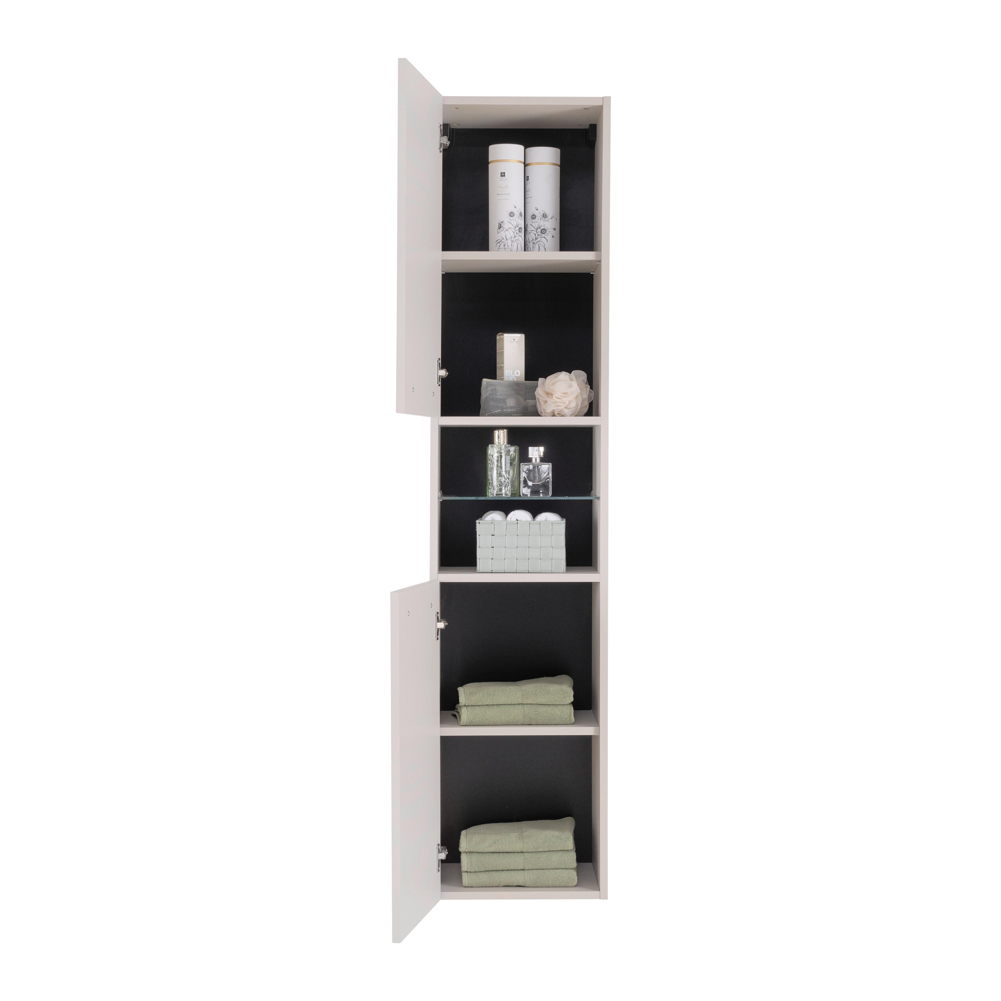 HÖGSKÅP FLORENZ -EXKLUSIV- - svart, Modern, metall/trämaterial (40/180/190/35cm) - Mömax