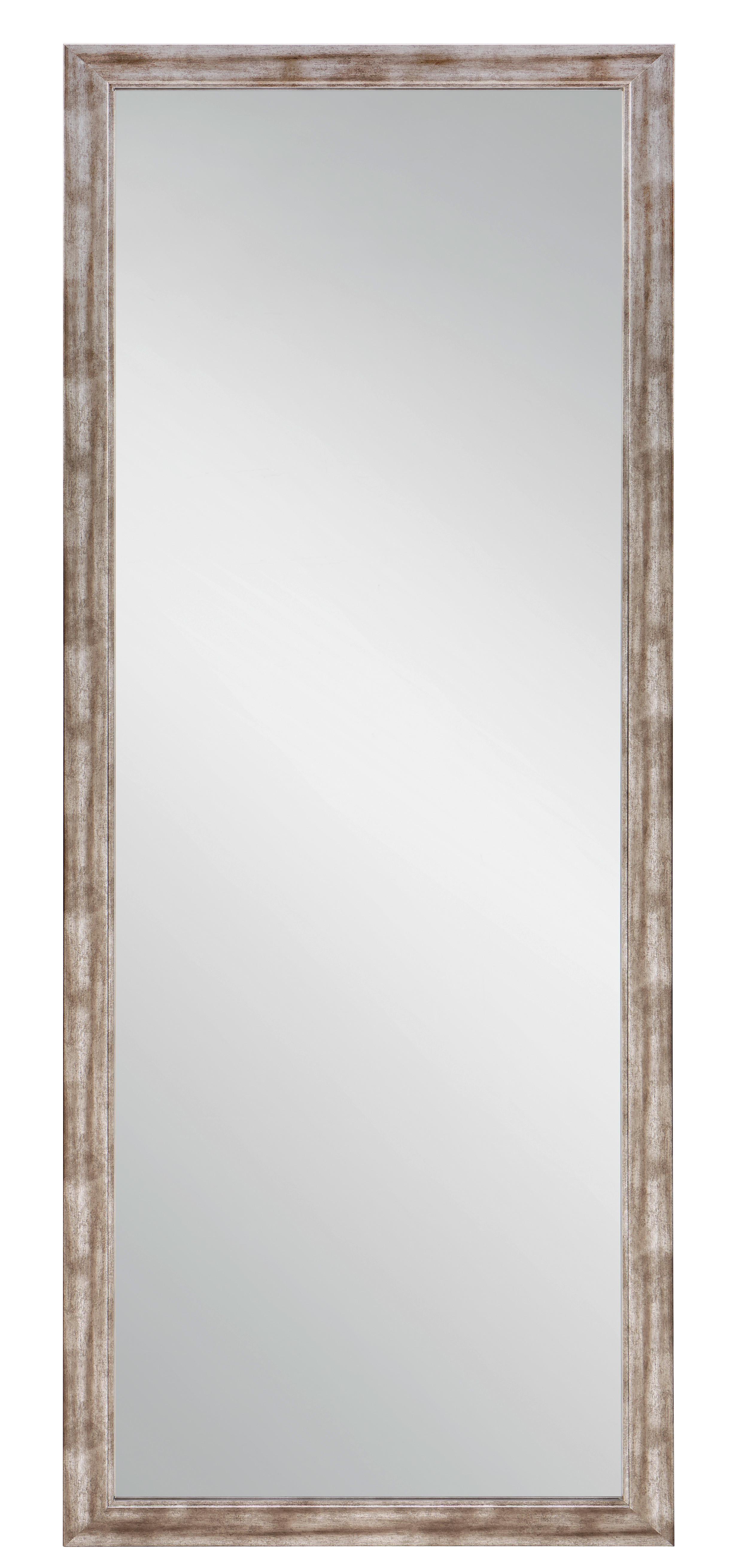 Stensko Ogledalo Metallic - srebrna/nikelj, leseni material (66/186cm) - Modern Living