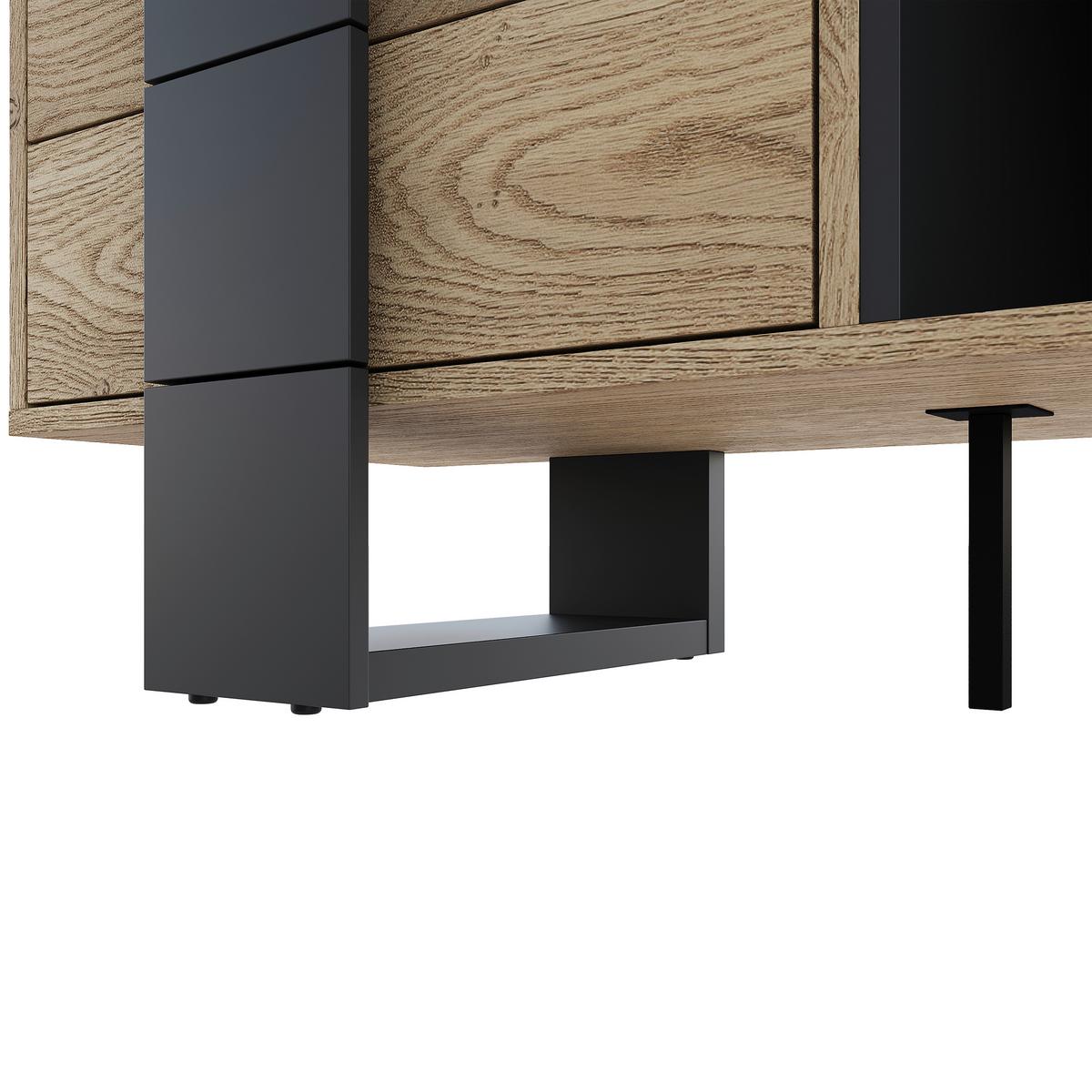 PRZEDPOKÓJ SILENT - kolor dębowy/antracytowy, Konventionell, materiał drewnopochodny (115/200/41,6cm) - Carryhome