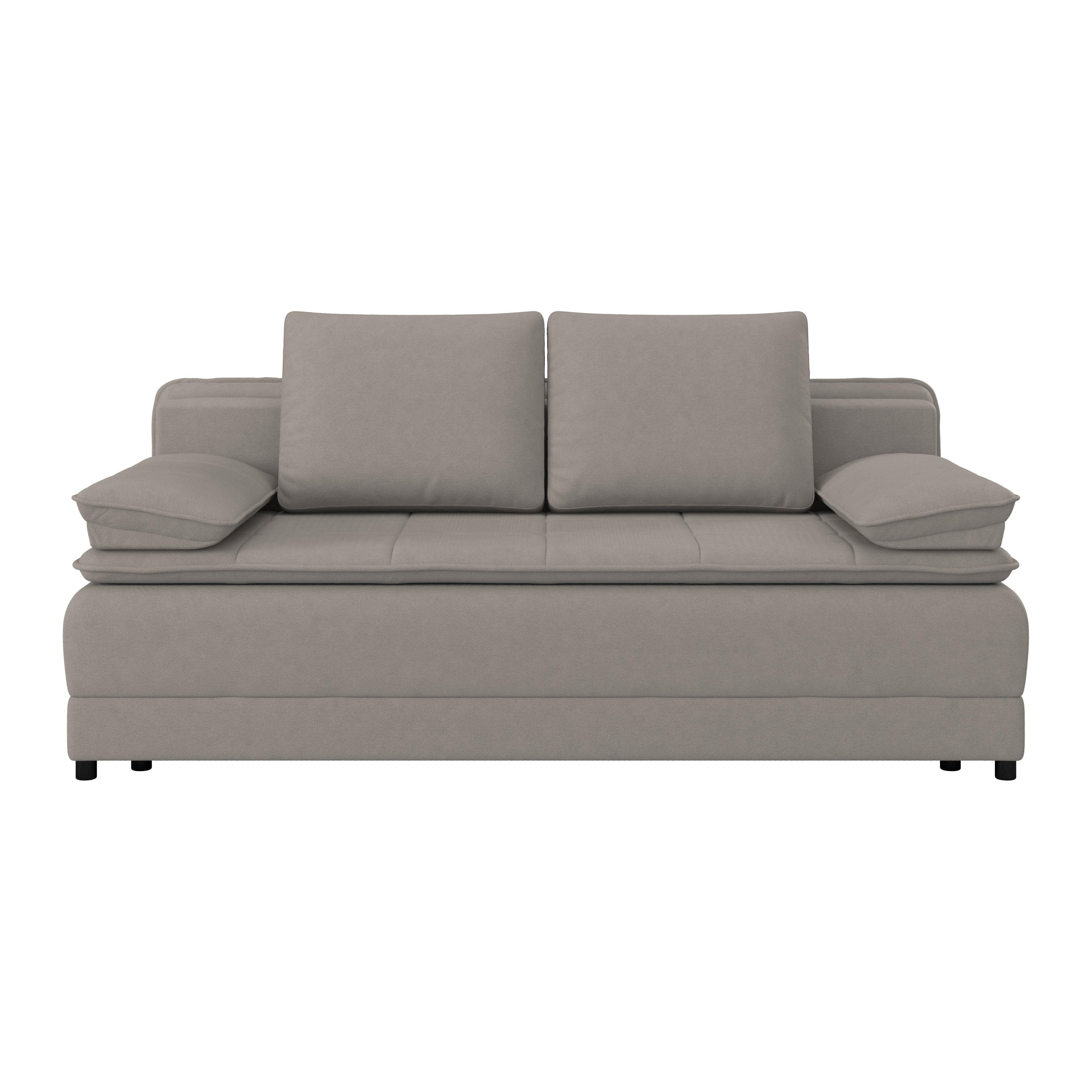 Trosjed Na Razvlačenje Alice - crna/taupe, Moderno, tekstil/plastika (202/73-92/105cm) - Modern Living