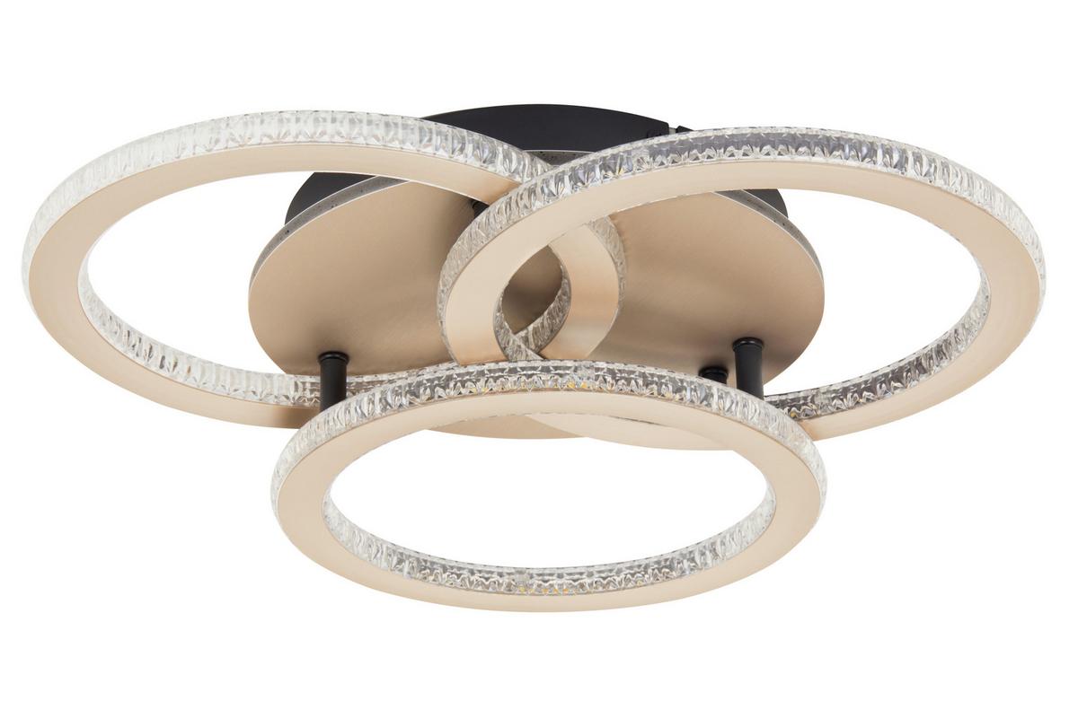 LED-Deckenleuchte Zupä Champagnerfarben max. 40 Watt - Champagner, MODERN, Kunststoff/Metall (45/45/9cm)