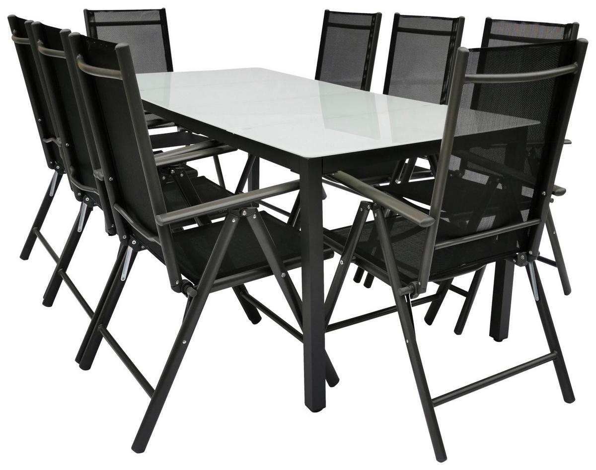 Vrtna Garnitura Gardenson, Antracit, 9-Delno - antracit, Basics, kovina/steklo - Gardenson