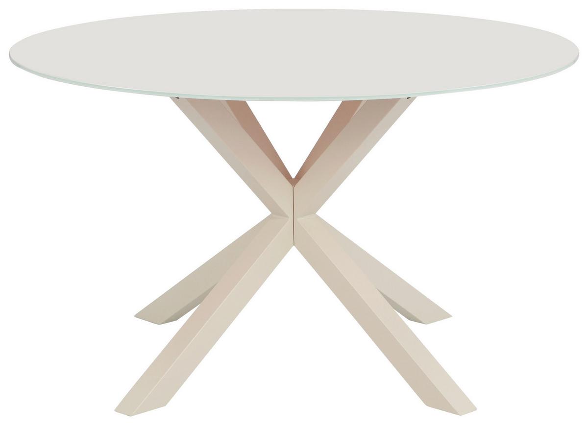 Jedilna Miza Vanda, Kašmir, Ø 130 - kašmir, Moderno, kovina/steklo (130/75,5cm) - P & B