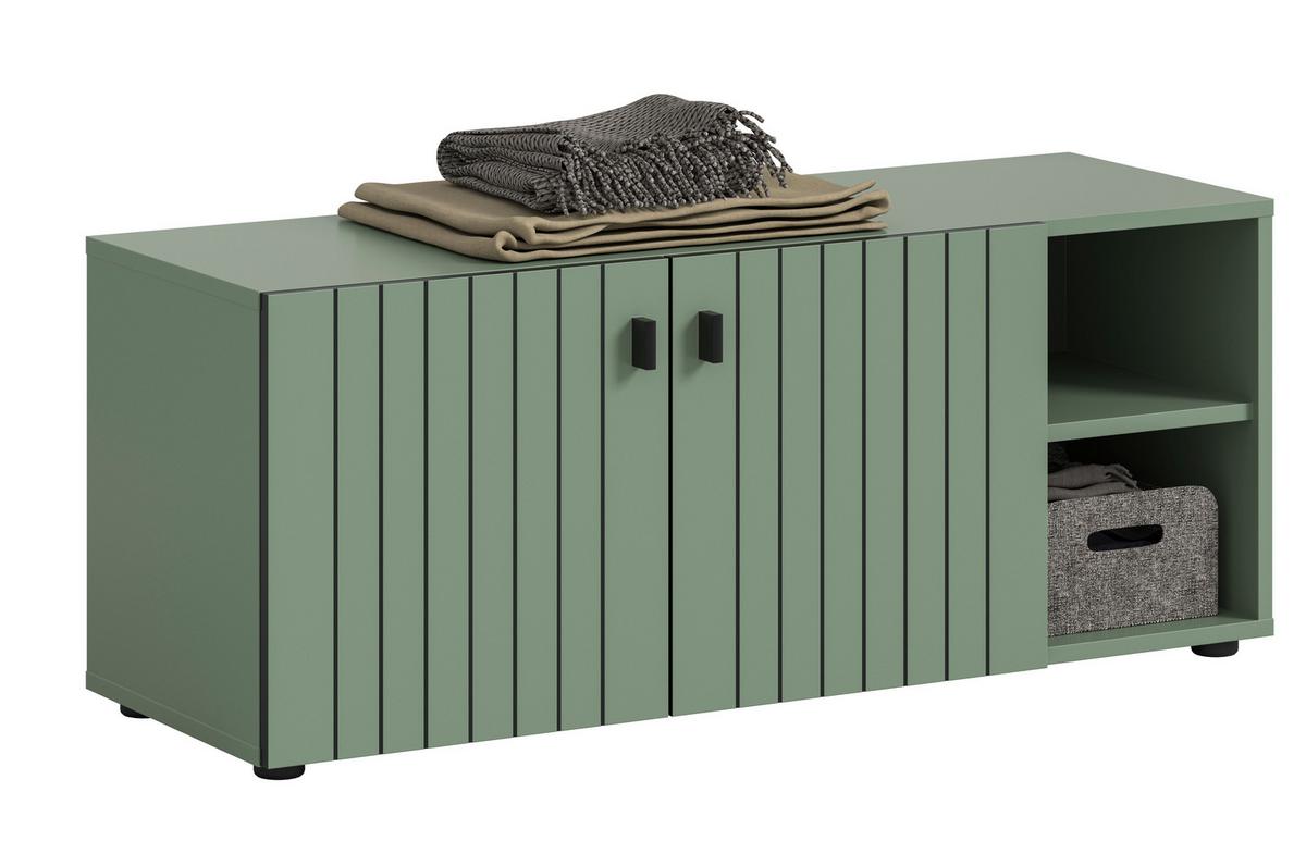 Klop Station, Sivozelena - črna/sivozelena, Design, kovina/leseni material (106/43/37cm) - MID.YOU