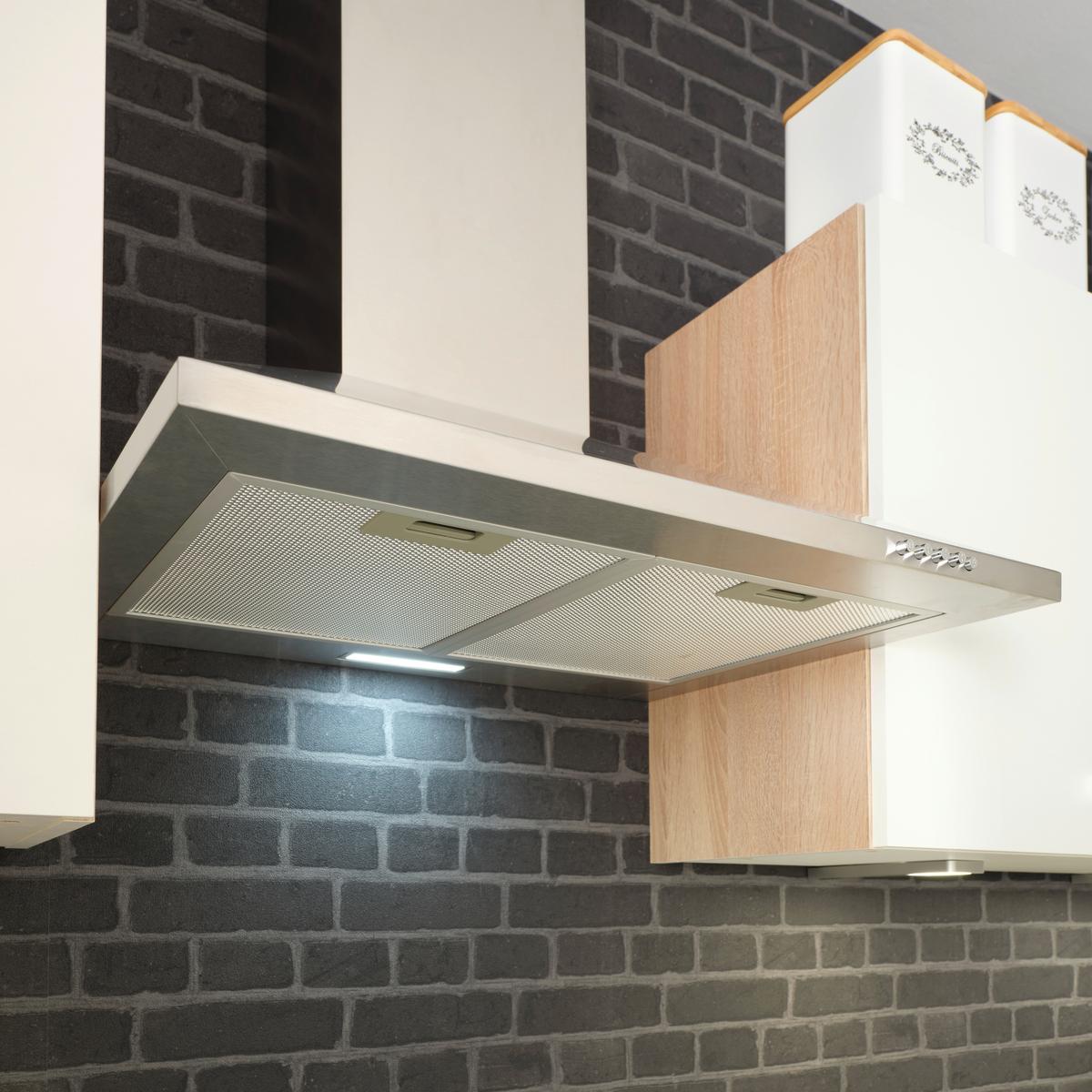 Küchenblock inkl. 5 E-Geräte Lexa Weiß/Sonoma Eiche - Edelstahlfarben/Weiß, MODERN, Holzwerkstoff/Kunststoff (280/200/60cm) - Based