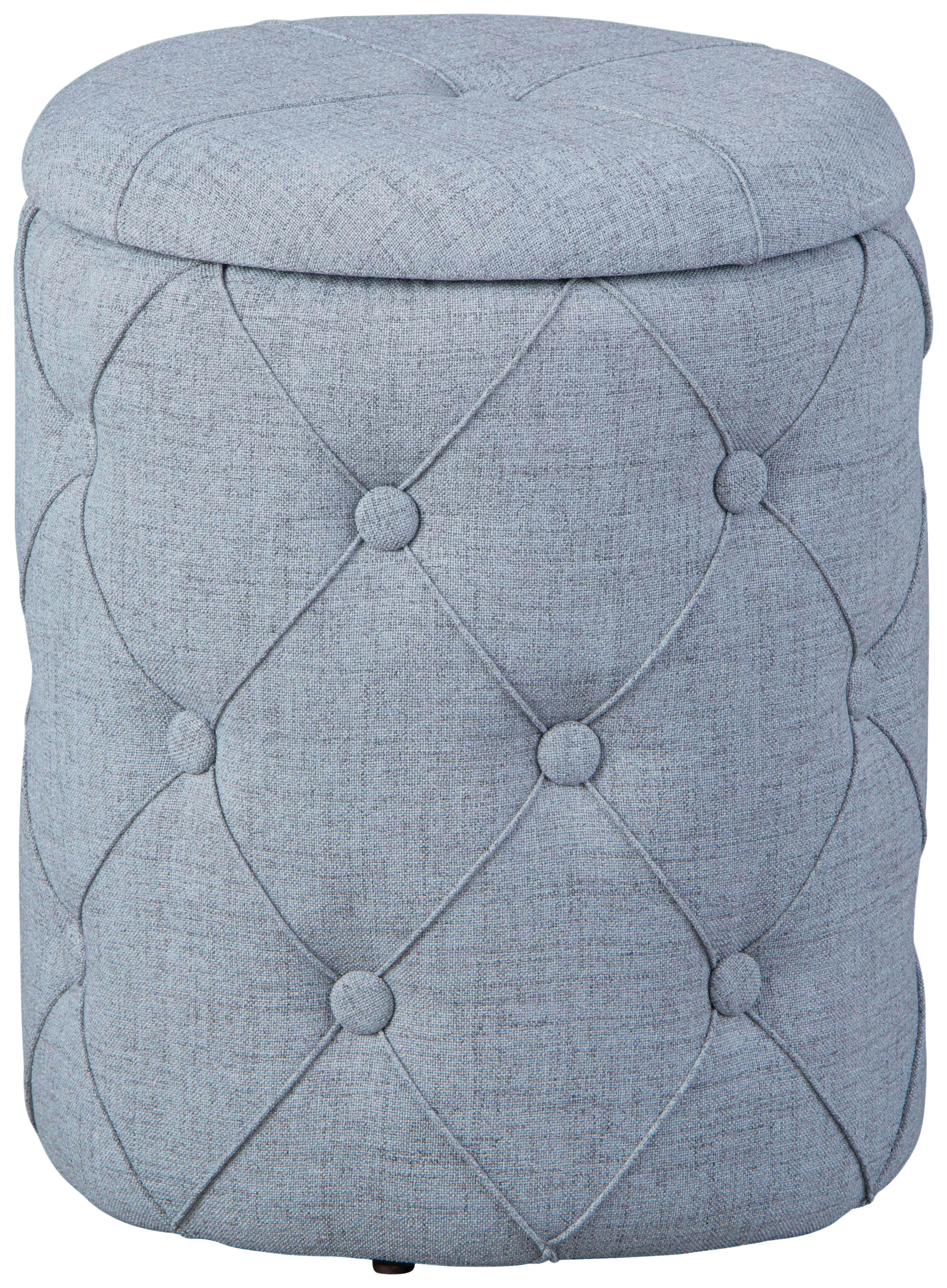 Hocker Yapaka Grau - Grau, KONVENTIONELL, Holzwerkstoff/Kunststoff (34/40/34cm) - MID.YOU