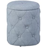Hocker Yapaka Grau - Grau, KONVENTIONELL, Holzwerkstoff/Kunststoff (34/40/34cm) - MID.YOU