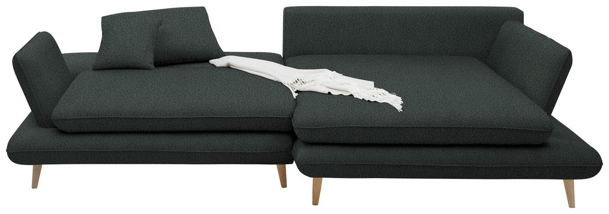 Kutna Garnitura Monte - boje grafita/prirodne boje, Romantično / ladanjski, tekstil/drvo (283/181cm) - Premium Living