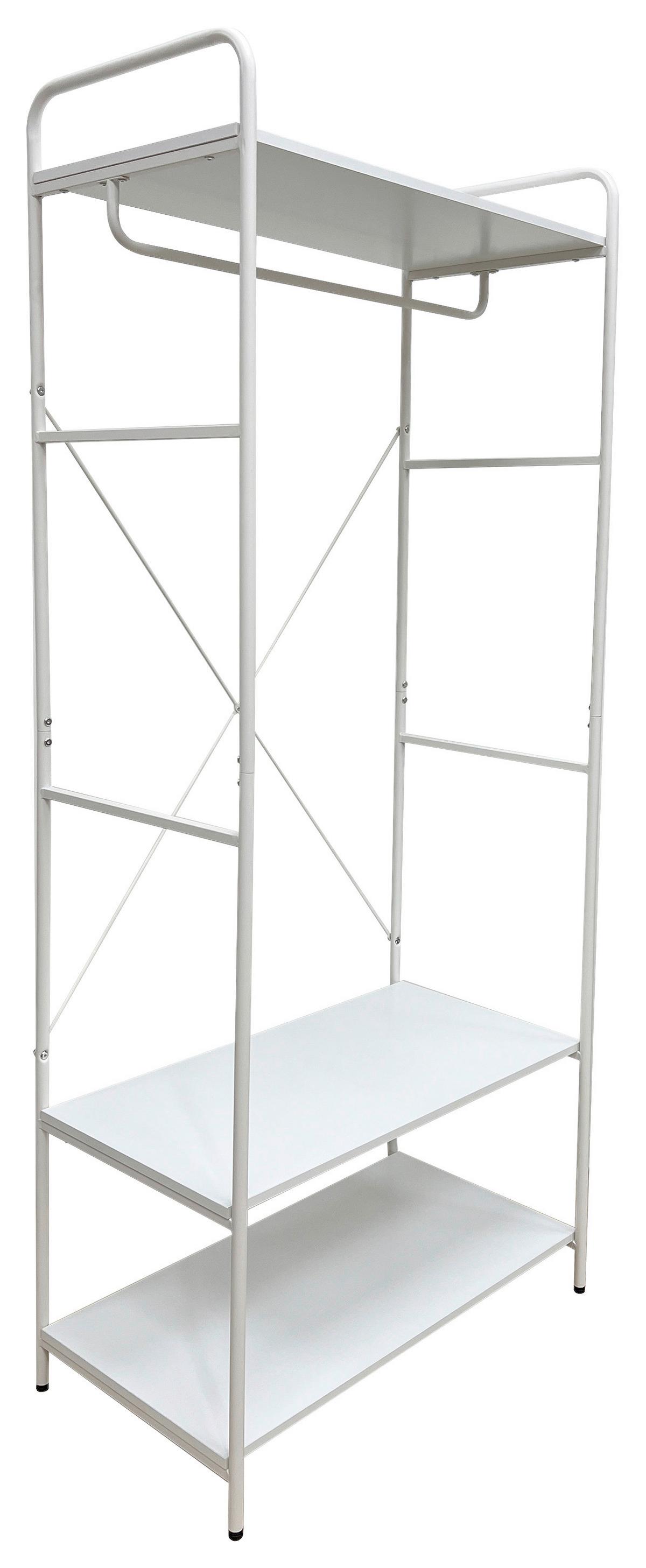 Kleiderständer Roberto Weiß - Weiß, KONVENTIONELL, Holzwerkstoff/Metall (80/190/44cm) - Mömax