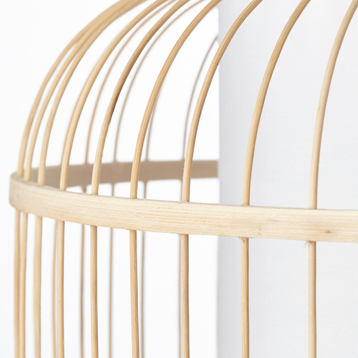 Hängeleuchte Bones Naturfarben/Weiß max. 40 Watt - Naturfarben/Weiß, Basics, Holz/Textil (40/150cm) - Brilliant