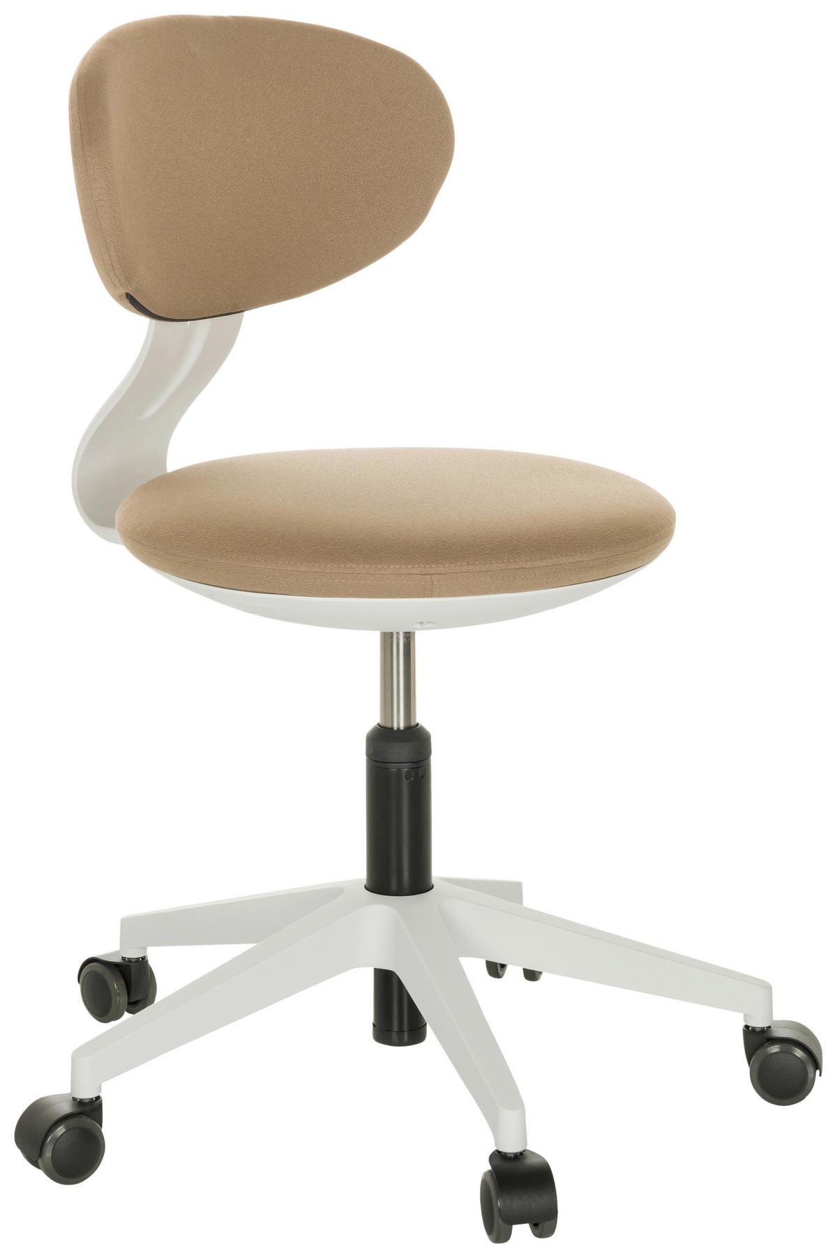 Jugenddrehstuhl Minimovo ca.42x66-87x52cm Beige - Beige/Weiß, Basics, Kunststoff/Textil (42/66-87/52cm) - MID.YOU