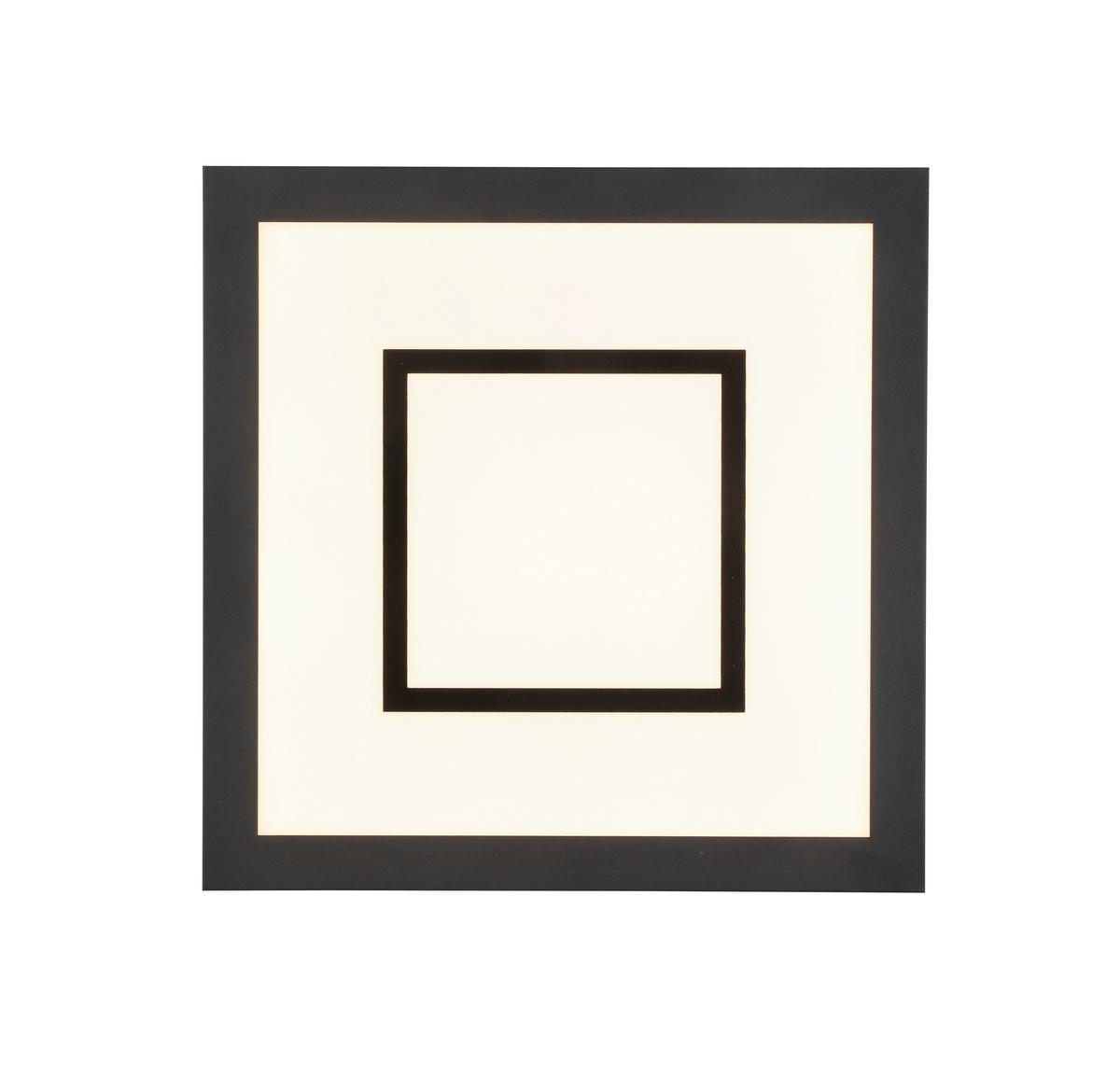 LAMPA SUFITOWA LED PREM - czarny, Modern, tworzywo sztuczne/metal (30/30/5,5cm) - Modern Living