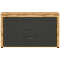 Comodă cu uși JAM - stejar Wotan, Design, material pe bază de lemn (125/80/35cm) - Modern Living