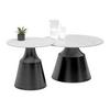 SOFFBORD NOAH - vit/svart, Modern, metall/keramik (70/50/70/50/43/48cm) - Mömax