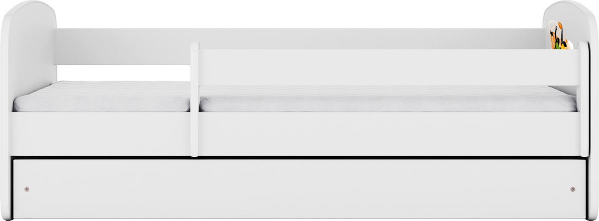 Otroška Postelja Babydreams, Bela, 80x160cm - bela/barve breze, Moderno, tekstil/leseni material (80/160cm) - MID.YOU