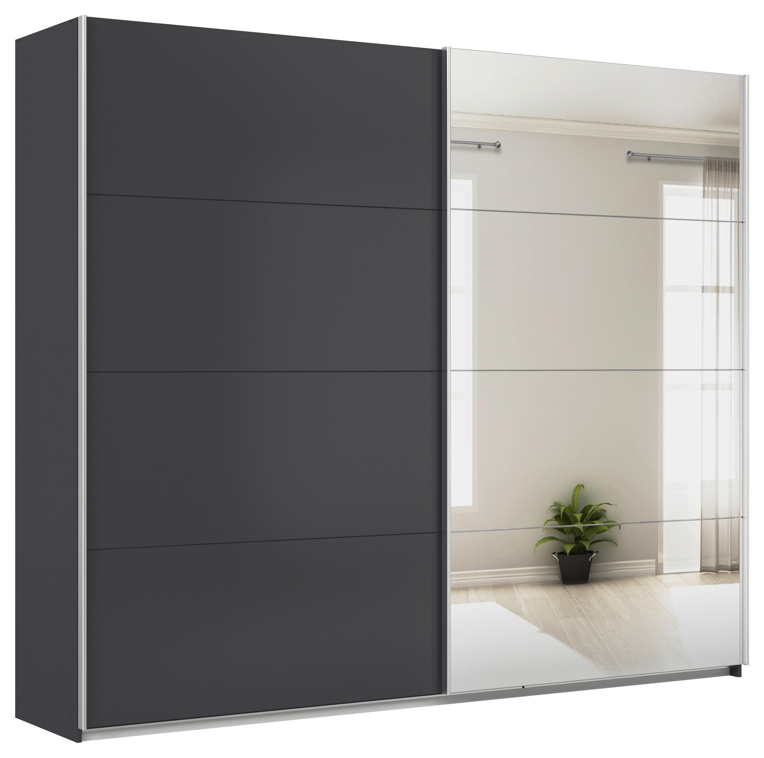 DULAP USI CULISANTE FELDKIRCH - argintiu/antracit, Modern, material pe bază de lemn (271/229/62cm)