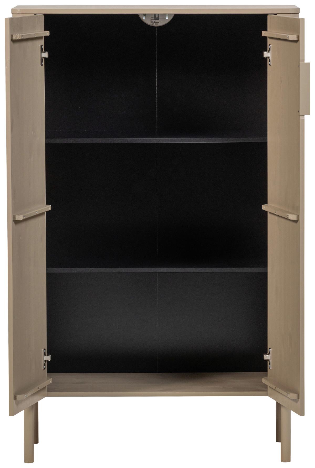 Schuhschrank Gunnar Schlammfarben B: 85 cm - Schlammfarben/Schwarz, Design, Holz/Metall (85/135/39cm) - Livetastic