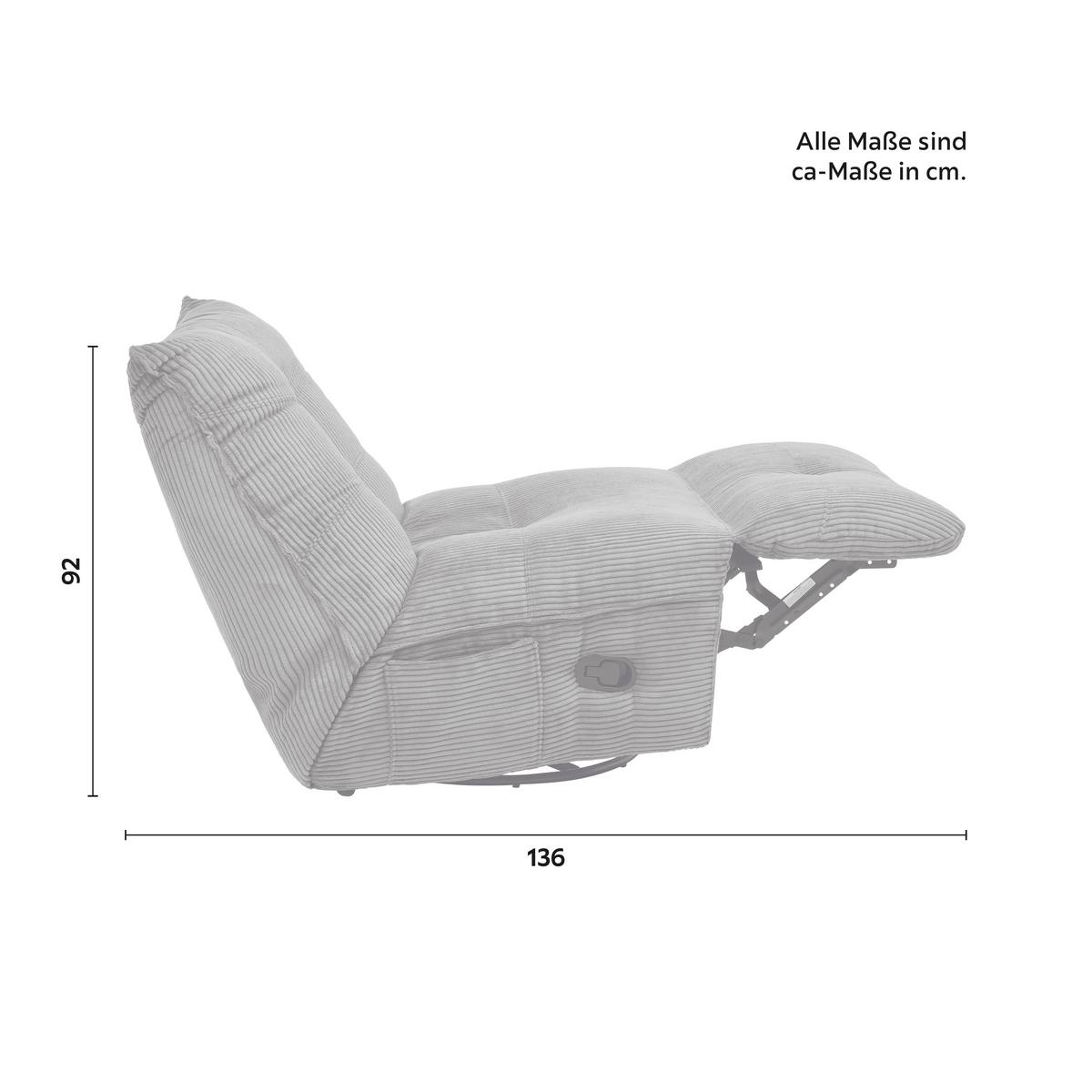 Relax Fotel Alura - sötétszürke, Modern, textil/fa (90/92/90cm) - Bessagi Home