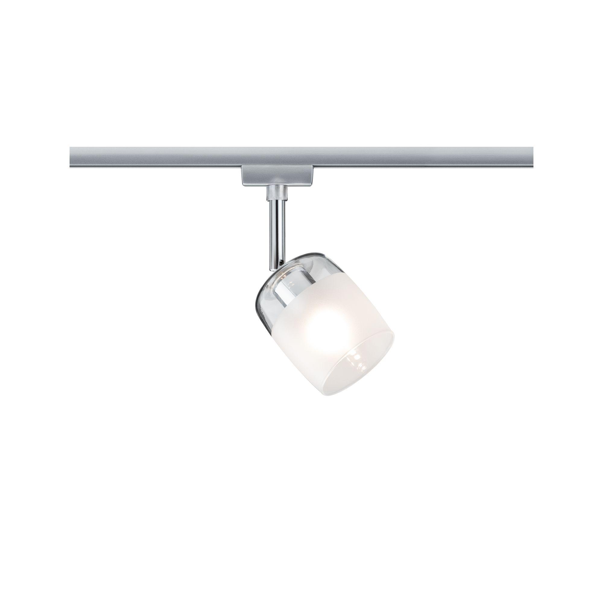 Schienensystem-Strahler Spot Blossom max. 10 Watt - Chromfarben/Klar, Design, Glas/Metall (7,4/12,8/11,5cm) - Paulmann