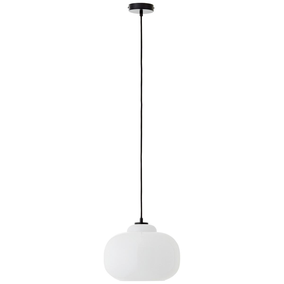 Pendelleuchte Blop Weiß max. 60 Watt - Weiß, Design, Glas/Metall (30/128,5cm) - Brilliant