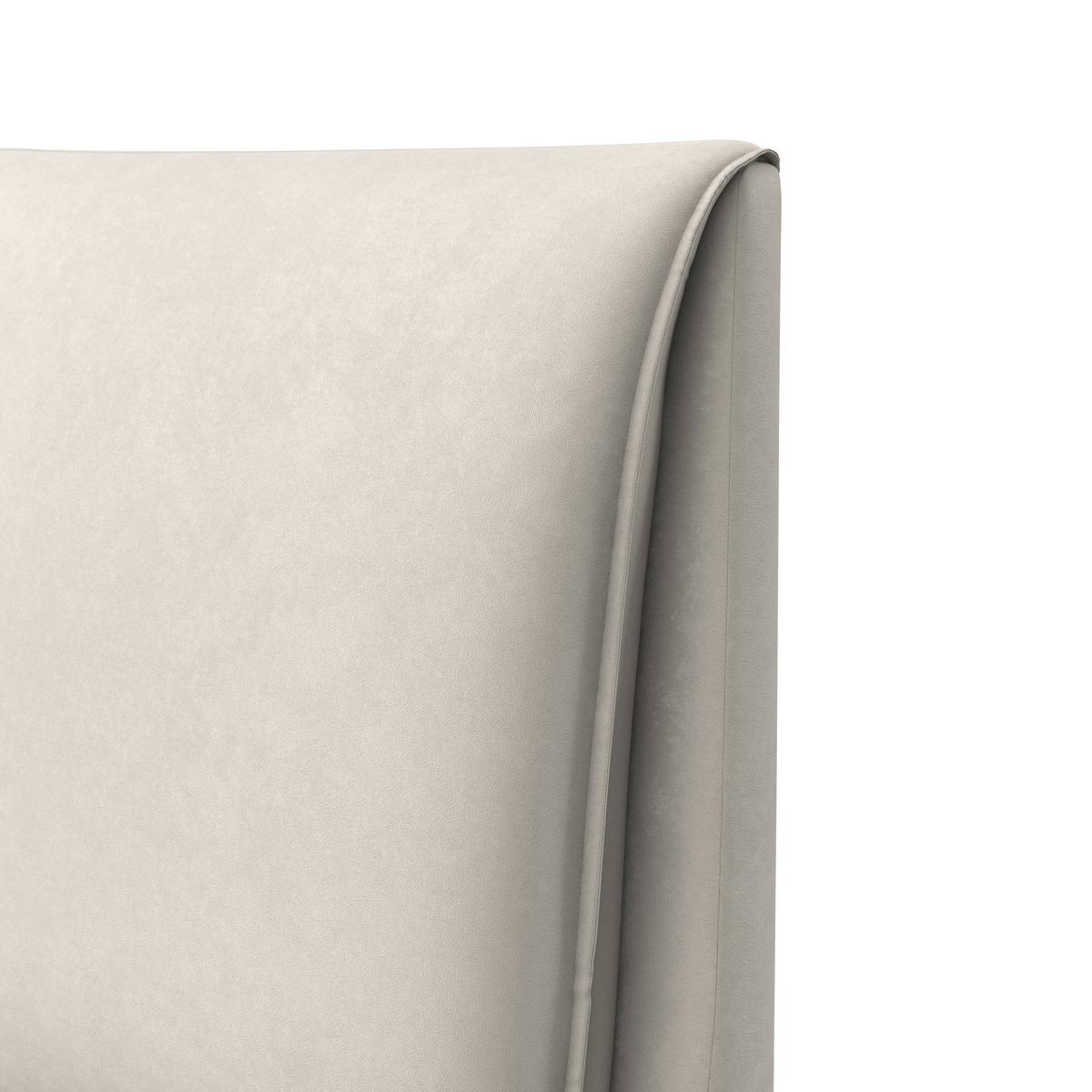 Polsterbett Sophie ca. 180x200 cm Hellgrau - Hellbraun/Silberfarben, Modern, Holz/Textil (180/200cm) - Bessagi Home