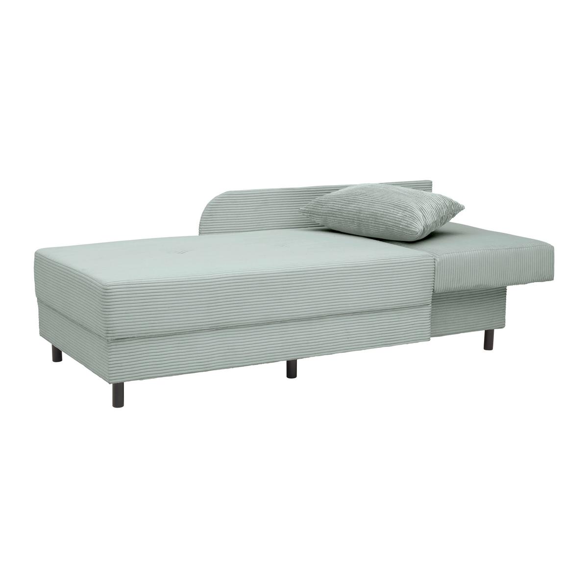 Liege Nova Grau - Schwarz/Grau, MODERN, Holz/Textil (145/62/85cm) - Mömax