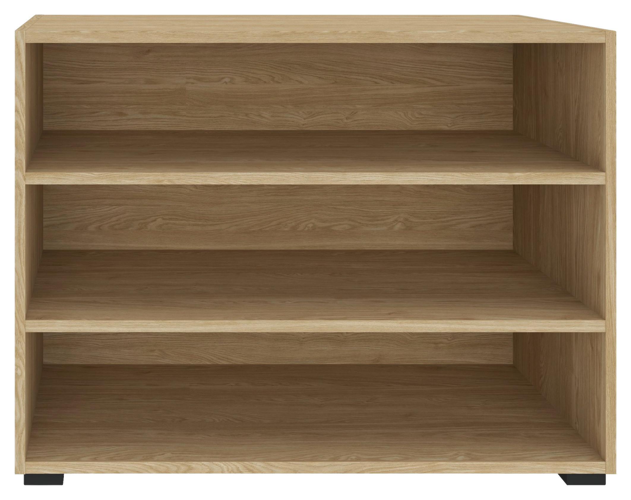 Regal Unit-Elements Midi - boje hrasta/crna, Moderno, drvni materijal (91,2/67,2/40cm) - Based