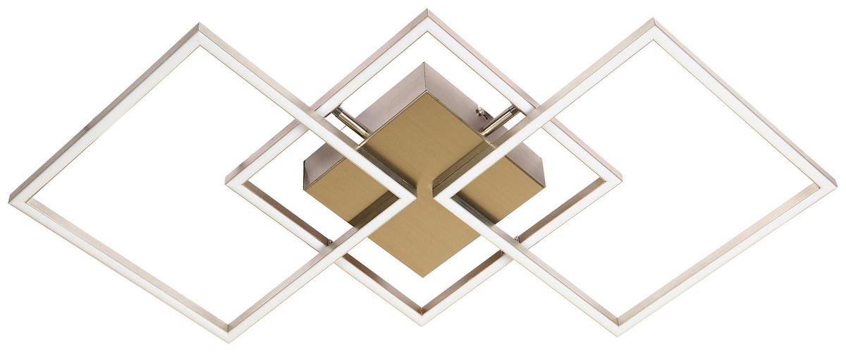 LAMPA SUFITOWA LED GIGA 4 *SBN* - kolor niklowy, Trend, tworzywo sztuczne/metal (75,5/37/6cm) - Novel