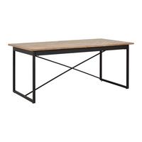 Raztegljiva Miza Catalina, Barva Hrasta, Železo - črna/barve hrasta, Moderno, kovina/les (180-240/90/76cm) - Bessagi Home