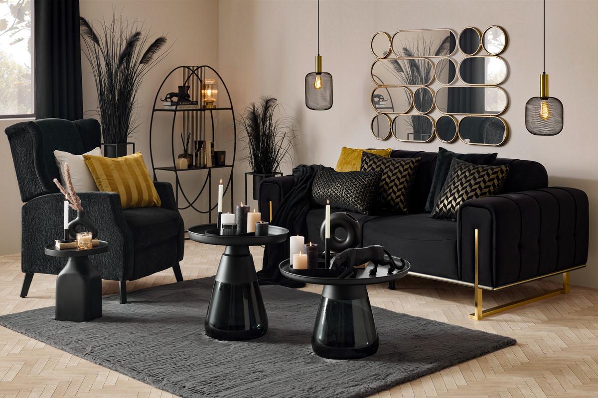 Verdunkelungsvorhang Riccardo Schwarz ca. 140x245cm - Schwarz, Modern, Textil (140/245cm) - Premium Living