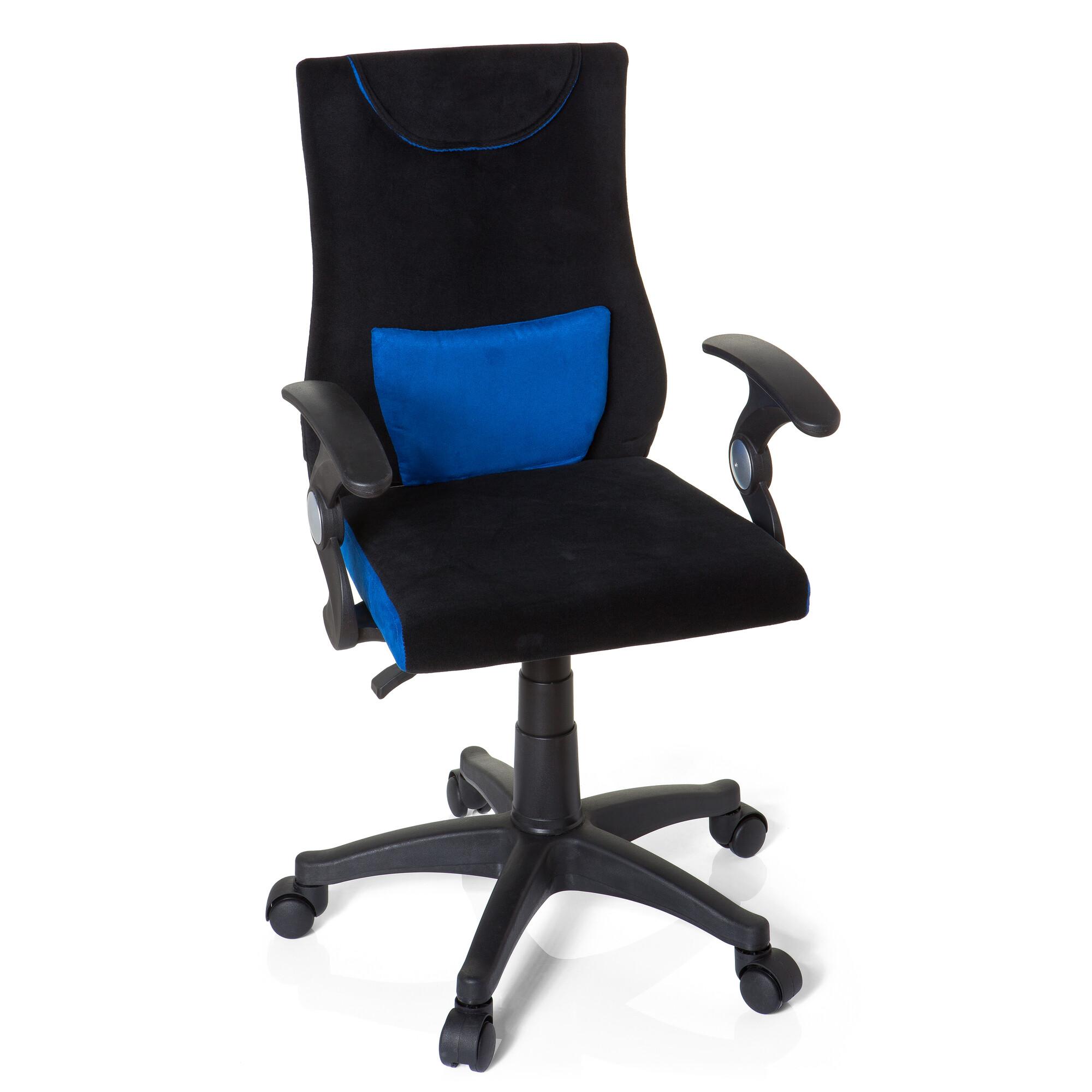 Jugenddrehstuhl Kiddy Pro Al ca. 50x87-97x40cm Schwarz,Blau - Blau/Schwarz, Basics, Kunststoff (50/87-97/40cm) - MID.YOU