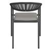 TRÄDGÅRDSSTOLAR SET BENICIO - mörkgrå/svart, Modern, metall/textil (56/80/64cm) - Bessagi Garden