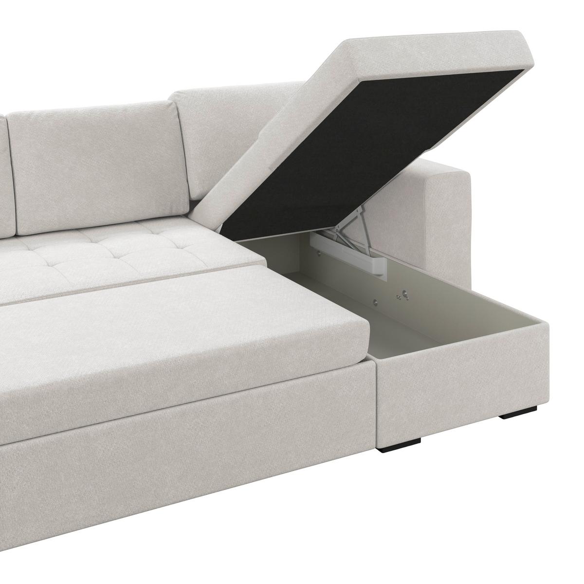 Kutna Garnitura Jan - svijetlo siva, Trend, tekstil (247/155cm)