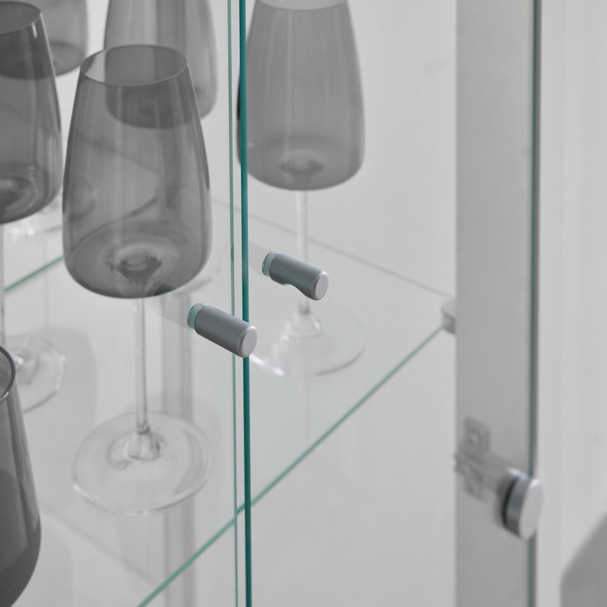 Vitrina Albi -Exklusiv- - bela, Moderno, kovina/steklo (62/189/33cm) - Mömax
