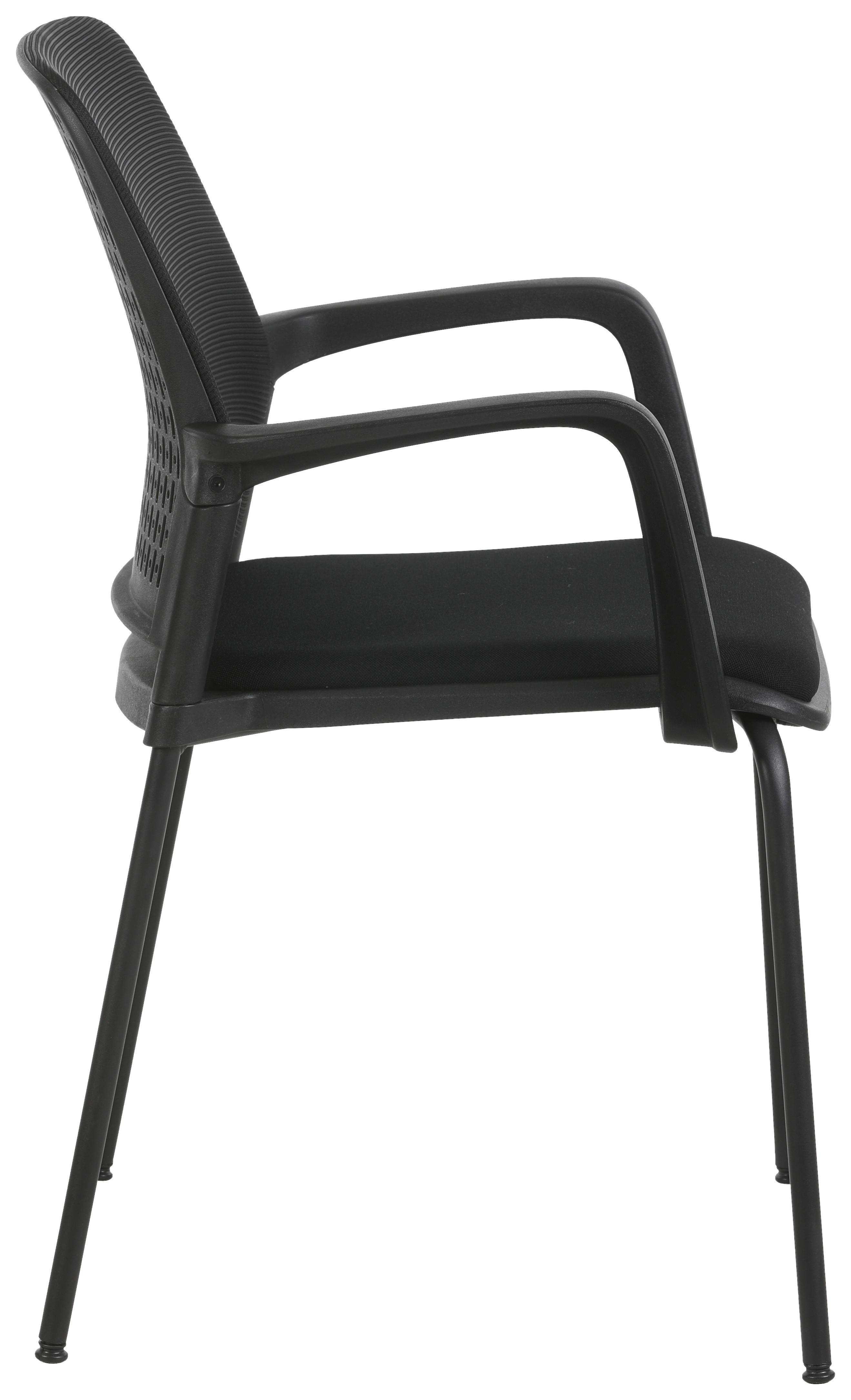 Konferenčni Stol Pisa, Črna - črna, Moderno, kovina/umetna masa (60/85/55cm)