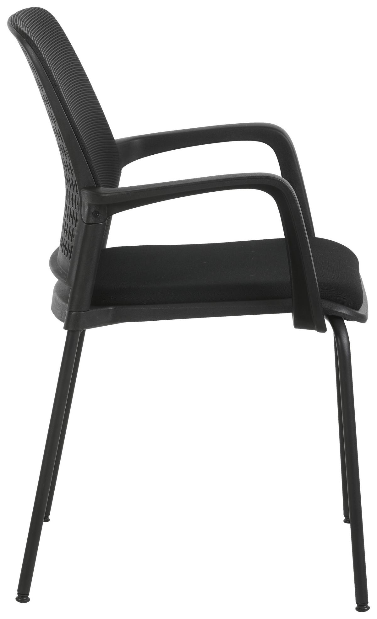 Konferenčni Stol Pisa, Črna - črna, Moderno, kovina/umetna masa (60/85/55cm)