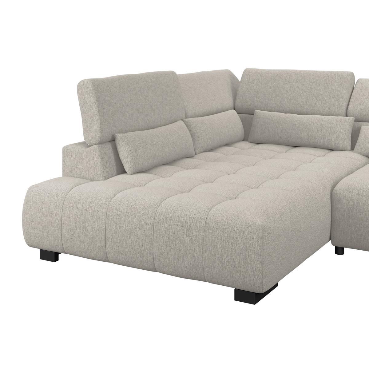 Kutna Garnitura Matera - bež/crna, Trend, tekstil/drvo (226/311cm)